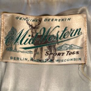 Genuine Deerskin Mid Western Sport Togs